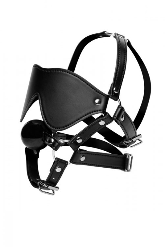 Blindfold Harness Og Ball Gag Fetish Og Bondage Madame Erotica